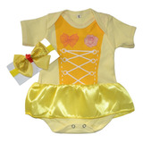 Roupa De Bebê Tematico Mesversario Body Personagens Laço