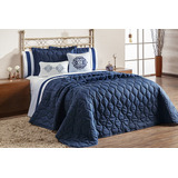 Roupa De Cama Cobre Leito Portinari Algodão Queen 7 Pç Azul