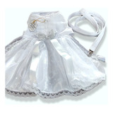 Roupa De Casamento Pet Com Guia Vestido Para Cachorro Festa