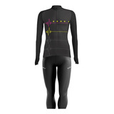 Roupa De Ciclismo Feminino Manga Longa Camisa E Calça Gel