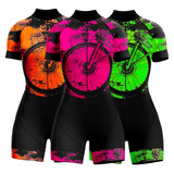 Roupa De Ciclismo Macaquinho Feminino Pedalar Vsb Bike Uv60