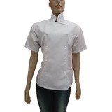 Roupa De Cozinha Dolmã Feminina Manga Curta Oxford