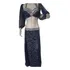 Roupa De Dança Do Ventre Luxo Azul  Nova Completa