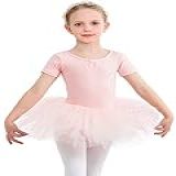 Roupa De Dança Infantil Bailarina Collant De Dança Com Saia Roupa De Balé Tutu Bailarina Fantasia Rosa Rosa 123 3 4T