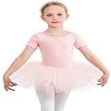 Roupa De Dança Infantil Bailarina Collant De Dança Com Saia Roupa De Balé Tutu Bailarina Fantasia Rosa, Rosa-123, 3-4t