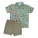 Roupa De Festa Infantil Conjunto Safari Arca De Noé Bebê