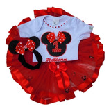 Roupa De Festa Minnie Aniversário Personalizado