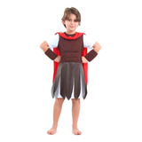 Roupa De Guerreiro Infantil De Luxo Lutador Gladiador Romano