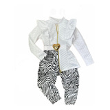 Roupa De Inverno Infantil Blogueirinha Jaqueta Calça E Cinto