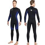 Roupa De Mergulho 3mm Neoprene Masculina Roupa Termica Masculina Adequado Para Mergulho Natação Surf XXG PretoAzul 02 