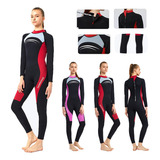 Roupa De Mergulho Feminino Longa 3mm Neoprene Proteção Solar