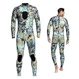 Roupa De Mergulho Masculina 3 Mm Camuflada Neoprene Mergulho Unissex Peça única Pele Esportiva Pesca Submarina Terno Completo L 