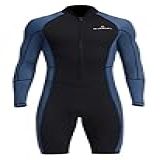 Roupa De Mergulho Masculina De Neoprene De 3 2 Mm Com Zíper Nas Costas Manga Comprida Roupa De Banho Térmica Molhada 1 5 Mm Proteção Contra Erupções Cutâneas FPS 50 Mergulho Surfe Sunsuit