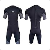 Roupa De Mergulho Natação Surf - Short John Rikwil Neoprene 2mm Com Zíper Integrado Ideal Para Proteção Térmica E Performance Na Água -G-