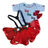 Roupa De Natal Para Bebês Menina Infantil Body Sainha Tule