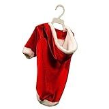 Roupa De Natal Para Cachorro Com Capuz Vermelha Tam PP