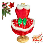 Roupa De Natal Vestido Pet Mamãe Noel Cachorro Gato Luxo