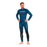 Roupa De Neoprene Pesca Sub Tokugawa Camo 3mm Azul Cressi