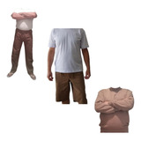 Roupa Detento Kit Cdp Calça E Bermuda Sarja Blusa Moletom