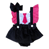 Roupa Fantasia Bebe Menina Poderosa Chefinha Com Tiara Fest