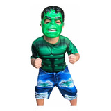 Roupa Fantasia Infantil Hulk C  Enchimento Curto Luxo