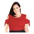 Roupa Feminina Bata Plus Size Ombro Aberto Amarração Manga