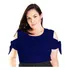 Roupa Feminina Bata Plus Size Ombro Aberto Amarração Manga