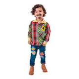 Roupa Festa Junina Infantil Masculino Camisa Xadrez Country