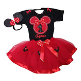 Roupa Festa Personalizada Com Nome Minnie