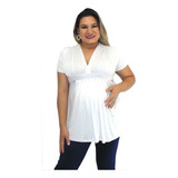 Roupa Gestante Bata Gravida Blusa Amamentar Plussize brinde