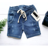 Roupa Infantil Bermuda Short Jeans Estiloso