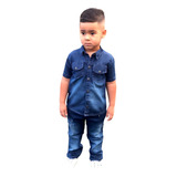 Roupa Infantil Conjunto Blusa Camisa Jeans