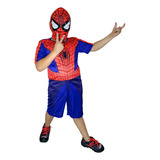 Roupa Infantil Fantasia Curta Com Enchimento Homem aranha