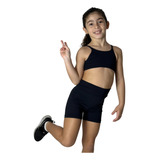 Roupa Infantil Fitness Feminino Top E