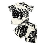 Roupa Infantil Masculino Conjunto Estiloso Floral Moda Festa