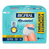 Roupa Íntima Bigfral Moviment Descartável Unissex Tamanho G xg