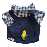 Roupa Jardineira Pet Milho Festa Junina Para Cães E Gatos P
