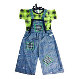 Roupa Junina Bebe Jardineira