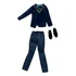 Roupa Ken Barbie Fashionistas Terno Azul Noivo Sapato