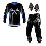 Roupa Motocross Conjunto Camisa Calça Trilha Luva Cores