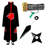 Roupa Naruto Akatsuki Infantil Kit Ninja