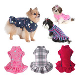 Roupa Outono Vestido Soft Pet Cachorro Gato Fêmea Pequeno