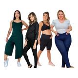 Roupa P Grávida Kit 4 Peças Gestante Legging Short Macacão