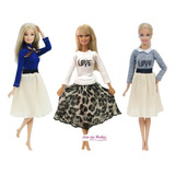 Roupa Para Boneca Barbie Retrô Grease Anos 50 60 Vintage