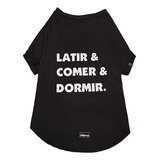 Roupa Para Cachorro Uv50  Latir Preta Tamanhos 1 A 4