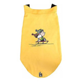 Roupa Para Cães Colete Amarelo Snoopy E Linus