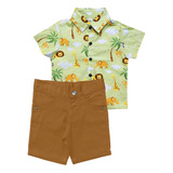 Roupa Para Safari Arca De Noé Verde Infantil Leão