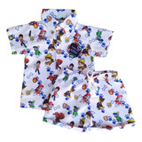 Roupa Patrulha Canina Menino Conjunto Temático Infantil