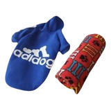 Roupa Pet Cães Moletom Capuz De Brinde Manta Cobertor Tam G