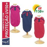 Roupa Pet Camiseta Dry Fit Com Proteção Uv Para Porte Grande